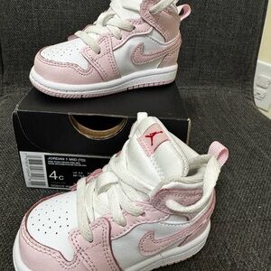 Baby Jordan Pink & White 1s